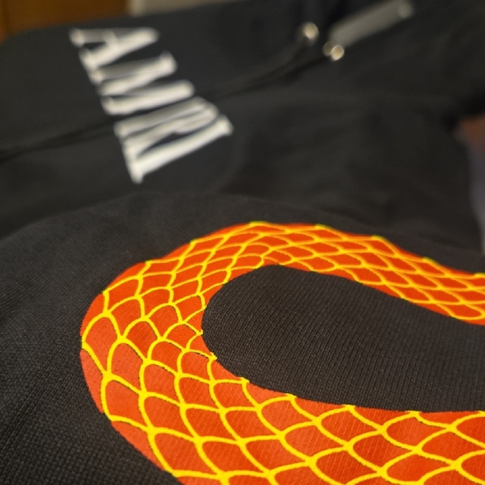 AMIRI Black Hoodie and Joggers with Orange Accents - Picture 4 of 4